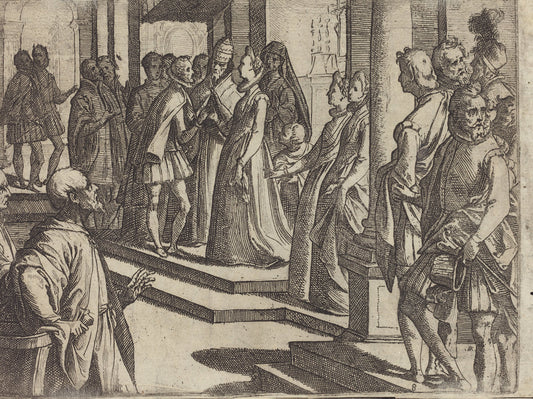 The Betrothal of Margaret of Austria to Philip III, King of Spain [verso] by Raffaello Schiaminossi (Italian, 1572 - 1622), 16X12"(A3)Poster Print