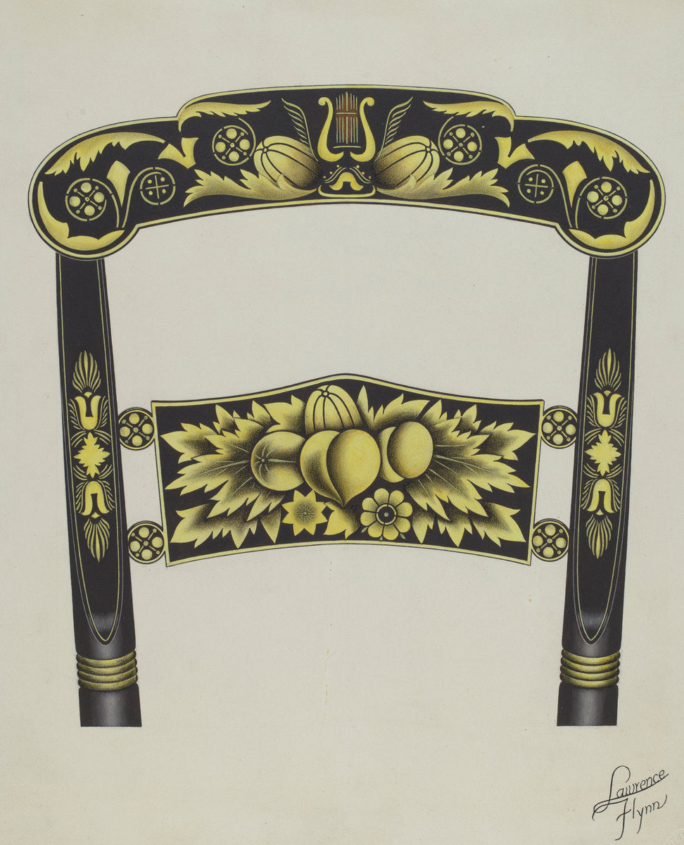 Hitchcock Chair Back by Lawrence Flynn (American, 1900 - 1973), 16X12"(A3)Poster Print