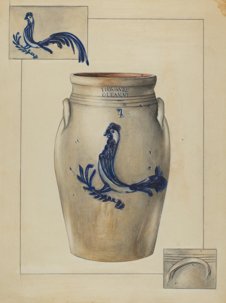 Crock by Anna Aloisi (American, born c. 1890, died early 1950s), 16X12"(A3)Poster Print