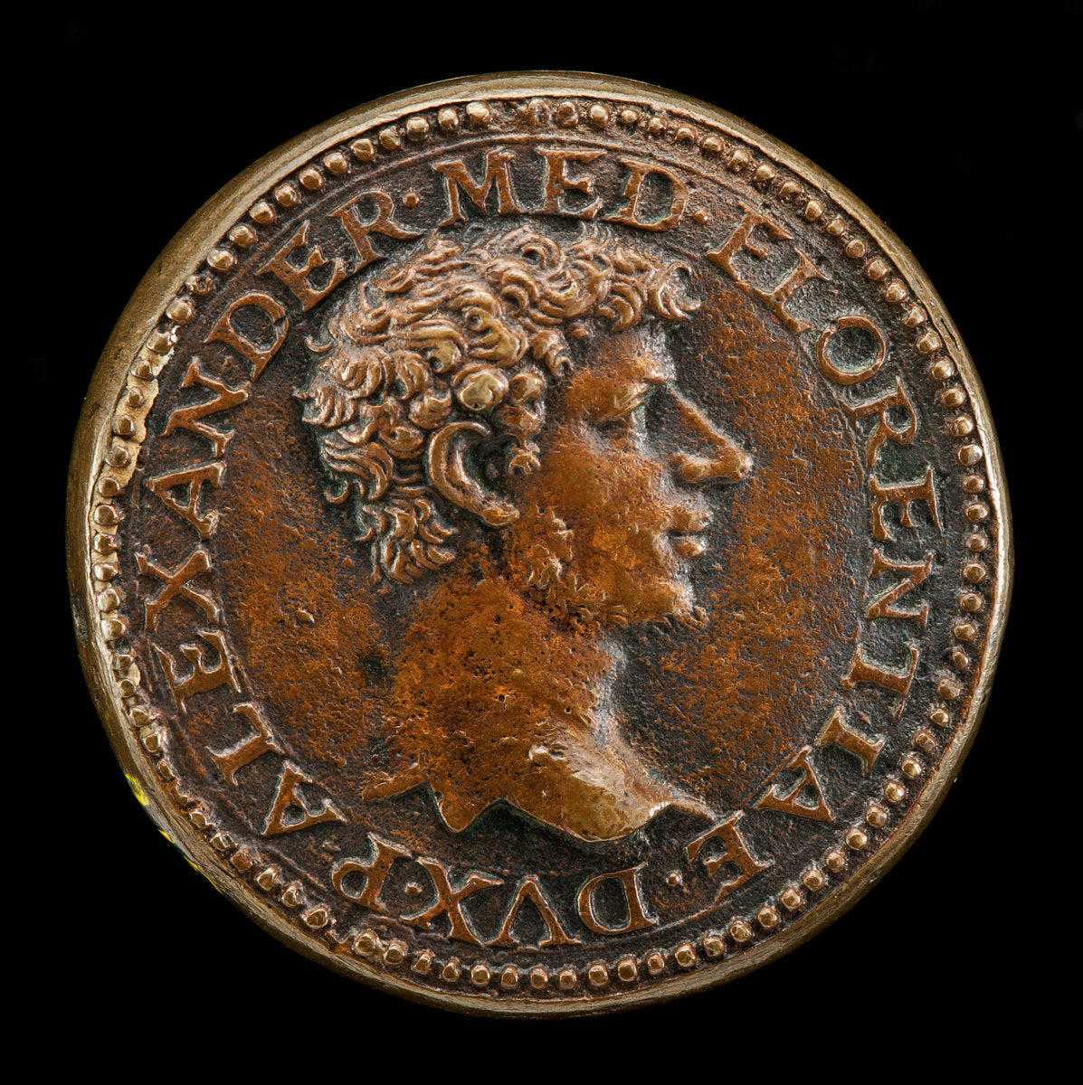 Alessandro de' Medici, 1510-1537, 1st Duke of Florence 1532 [obverse] by Domenico di Polo di Angelo de' Vetri (Florentine, after 1480 - 1547), 16X12"(A3)Poster Print