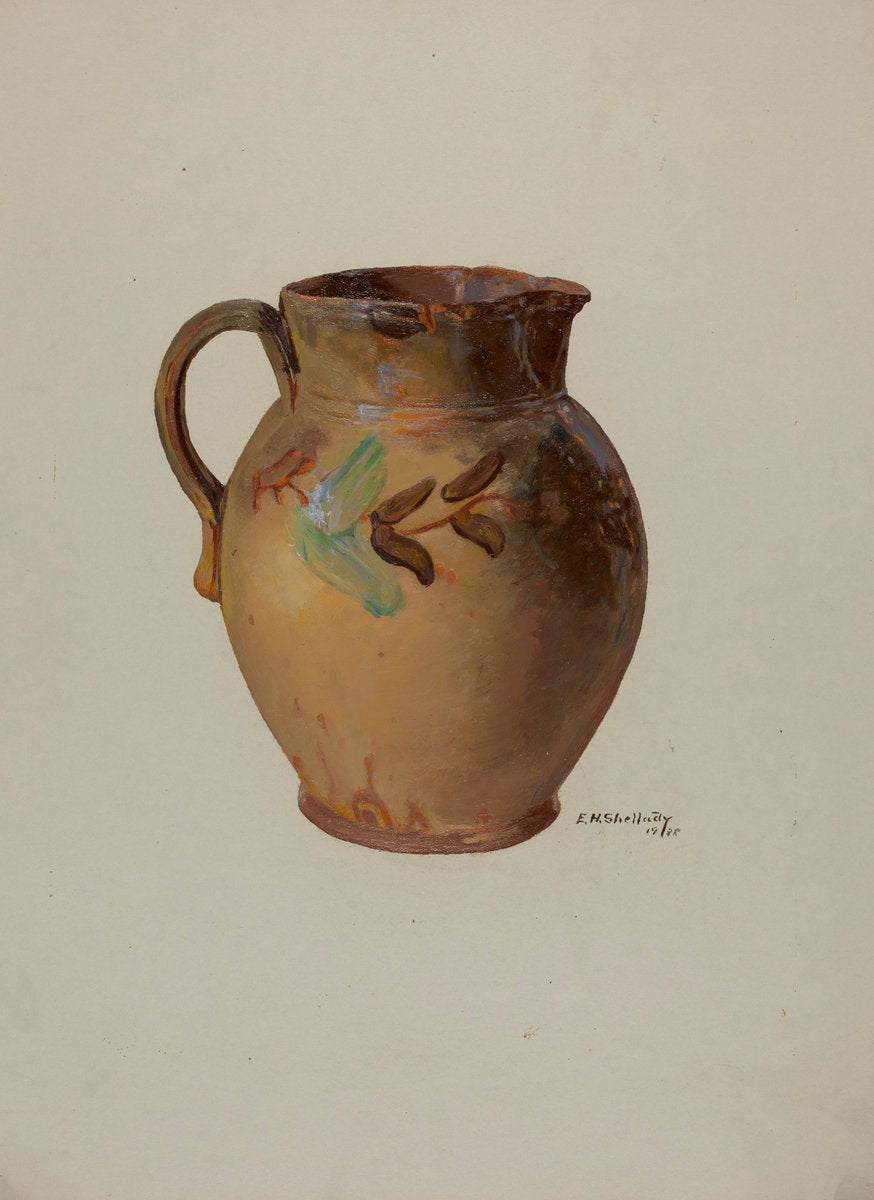 Pa. German Jug by Eugene Shellady (American, active c. 1935), 16X12"(A3)Poster Print