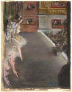 Dancers at the Old Opera House by Edgar Degas (French, 1834 - 1917), 16X12"(A3)Poster Print