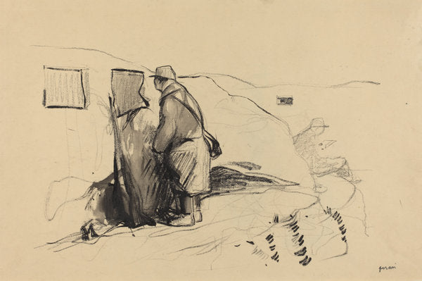 In the Trenches by Jean-Louis Forain (French, 1852 - 1931), 16X12"(A3)Poster Print