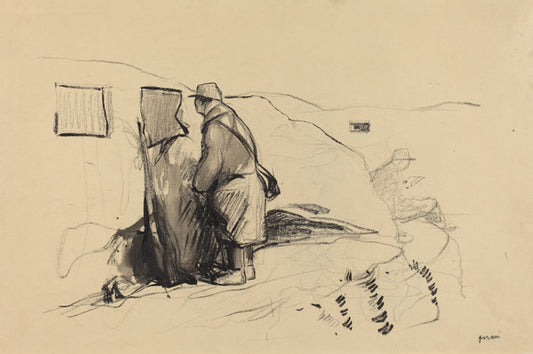 In the Trenches by Jean-Louis Forain (French, 1852 - 1931), 16X12"(A3)Poster Print