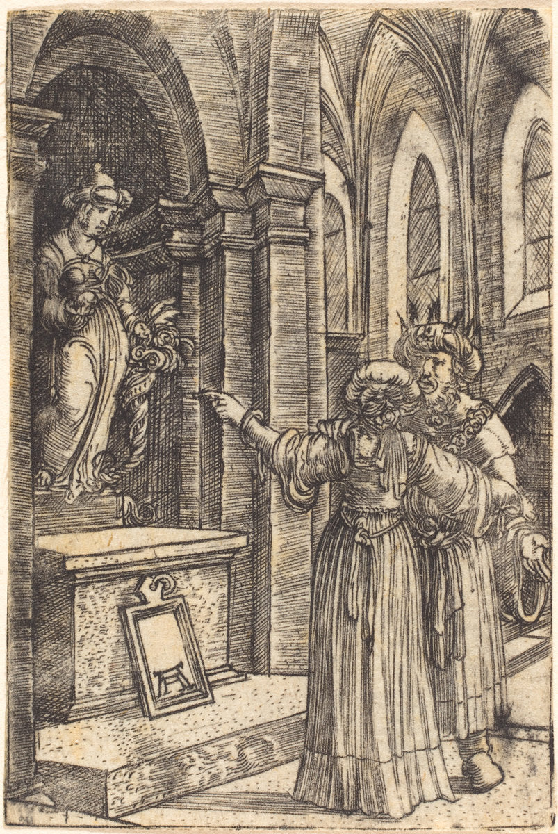 Solomon Praying to the Idols by Albrecht Altdorfer (German, 1480 or before - 1538), 16X12"(A3)Poster Print