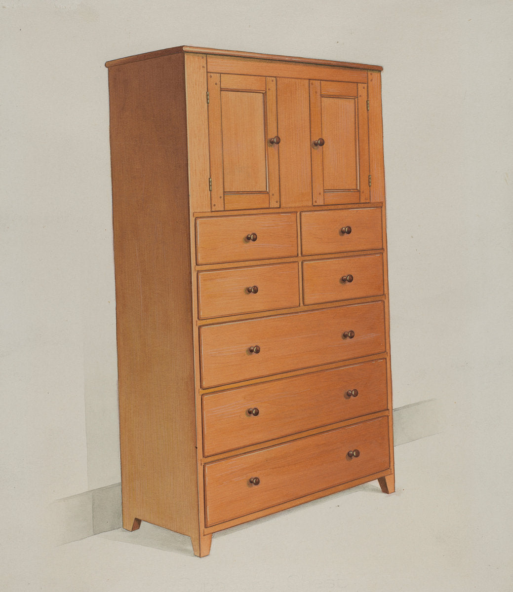 Shaker Cabinet by Anne Ger (American, active c. 1935), 16X12"(A3)Poster Print