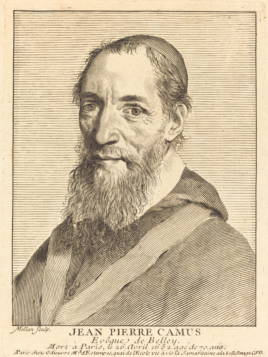 Jean Pierre Camus by Claude Mellan (French, 1598 - 1688), 16X12"(A3)Poster Print