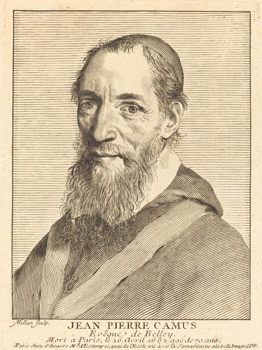 Jean Pierre Camus by Claude Mellan (French, 1598 - 1688), 16X12"(A3)Poster Print