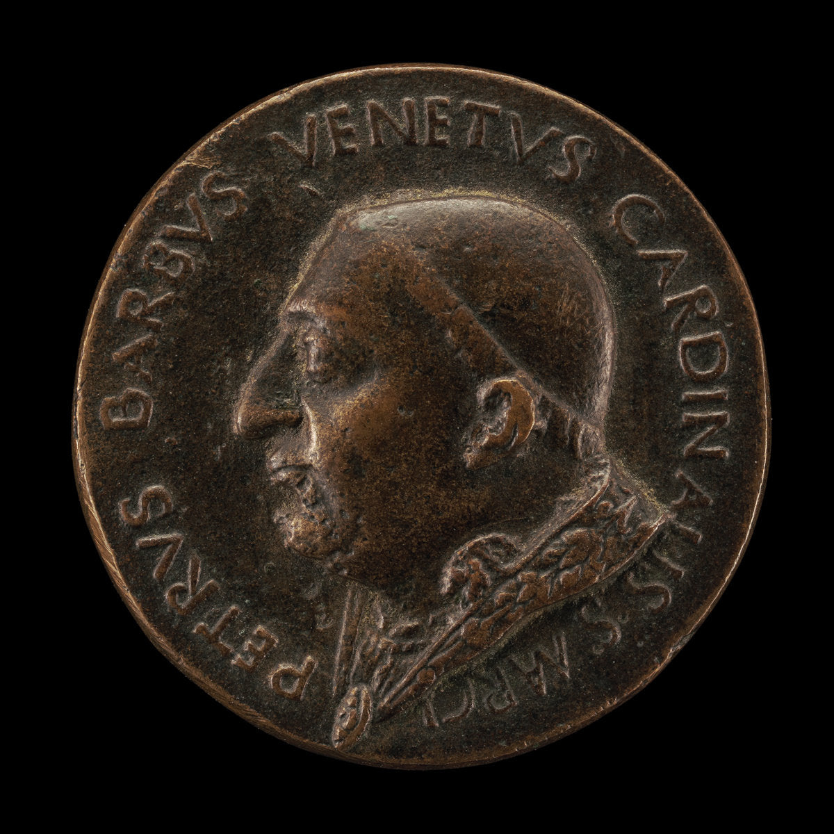 1455 by Roman 15th Century (Pietro Barbo, 1417-1471 (Pope Paul II, 1464), as Cardinal of San Marco [obverse]), 16X12"(A3)Poster Print