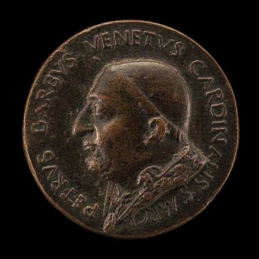 1455 by Roman 15th Century (Pietro Barbo, 1417-1471 (Pope Paul II, 1464), as Cardinal of San Marco [obverse]), 16X12"(A3)Poster Print