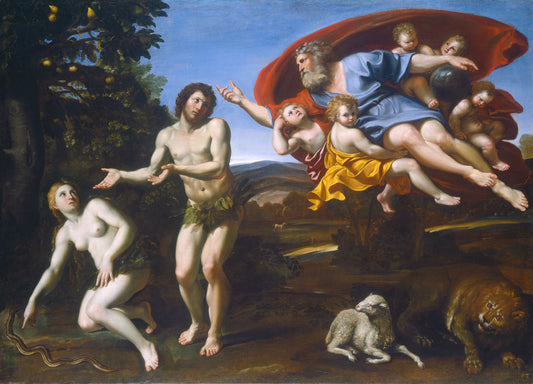 The Rebuke of Adam and Eve by Domenichino (Italian, 1581 - 1641), 16X12"(A3)Poster Print