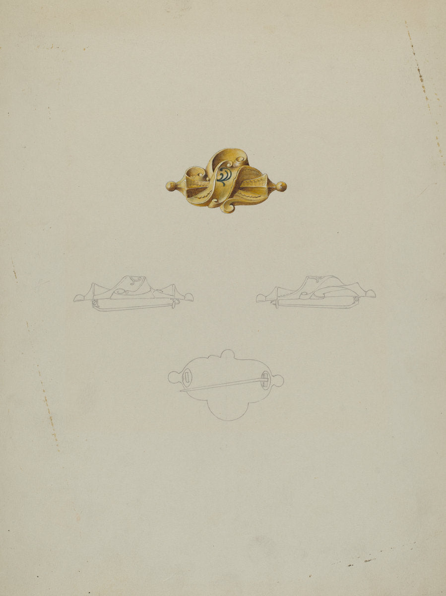 Brooch by Isidore Steinberg (American, active c. 1935), 16X12"(A3)Poster Print