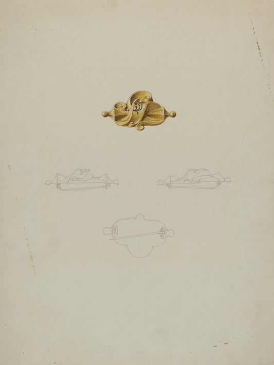 Brooch by Isidore Steinberg (American, active c. 1935), 16X12"(A3)Poster Print