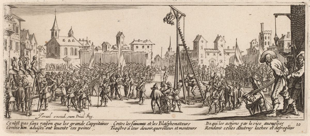 The Strappado by Gerrit van Schagen after Jacques Callot (Dutch, c. 1642 - 1690 or after), 16X12"(A3)Poster Print