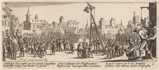 The Strappado by Gerrit van Schagen after Jacques Callot (Dutch, c. 1642 - 1690 or after), 16X12"(A3)Poster Print