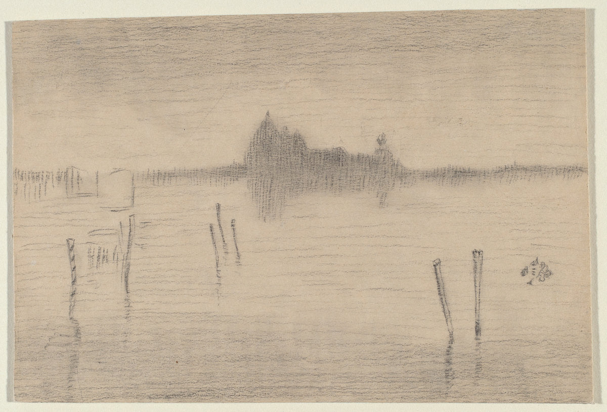 Venice by Follower of James McNeill Whistler (American, 1834 - 1903), 16X12"(A3)Poster Print