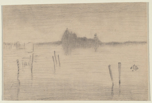 Venice by Follower of James McNeill Whistler (American, 1834 - 1903), 16X12"(A3)Poster Print