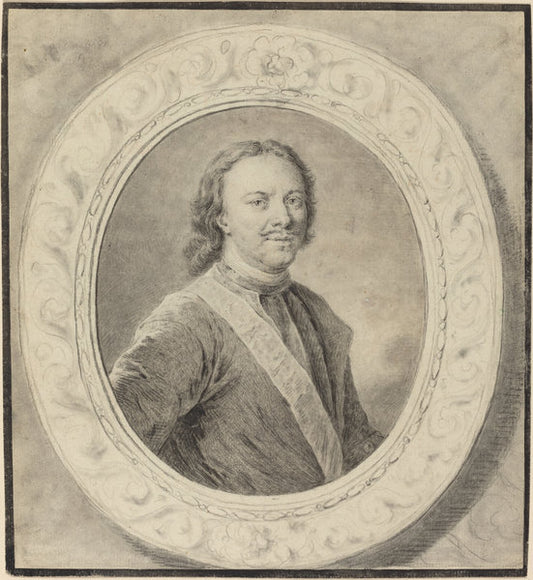 Peter the Great of Russia by Carl Guttenberg (German, 1743 - 1790), 16X12"(A3)Poster Print