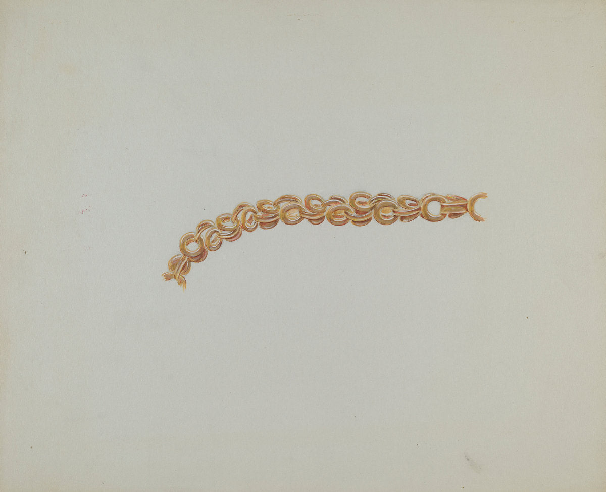 Gold Chain by Dorothy Posten (American, active c. 1935), 16X12"(A3)Poster Print