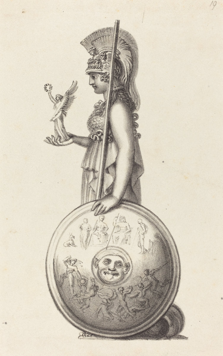Minerva, by Phidas by Maria Denman after John Flaxman (British, active 1812), 16X12"(A3)Poster Print