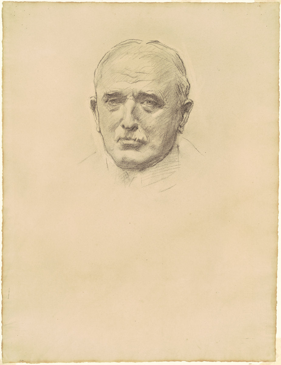 Study of Field Marshal John French for "General Officers of World War I" by John Singer Sargent (American, 1856 - 1925), 16X12"(A3)Poster Print