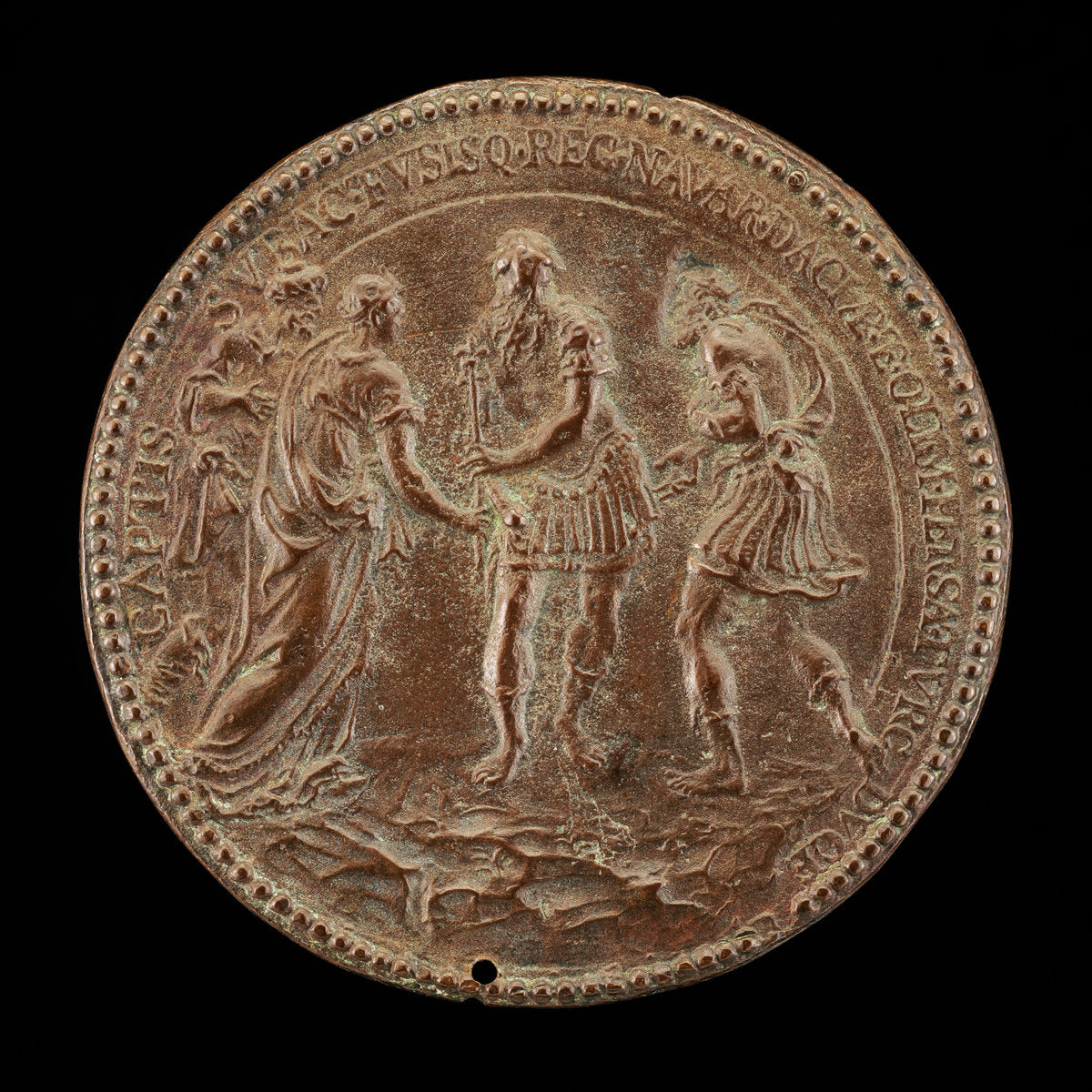 Castaldi in Armor with Other Figures [reverse] by Attributed to Annibale Fontana (Milanese, 1540 - 1587), 16X12"(A3)Poster Print