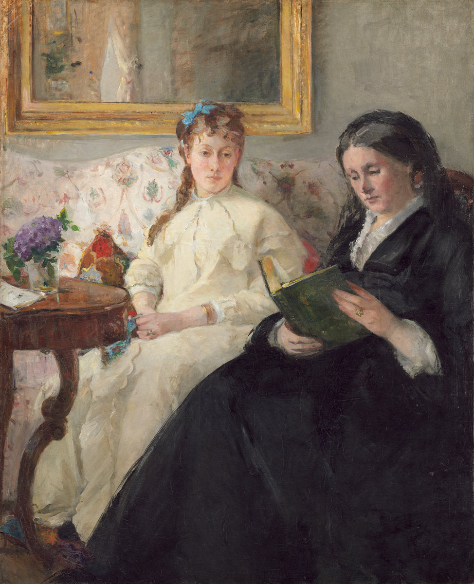 The Mother and Sister of the Artist by Berthe Morisot (French, 1841 - 1895), 16X12"(A3)Poster Print