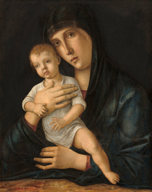 Madonna and Child by Giovanni Bellini (Venetian, c. 1430/1435 - 1516), 16X12"(A3)Poster Print
