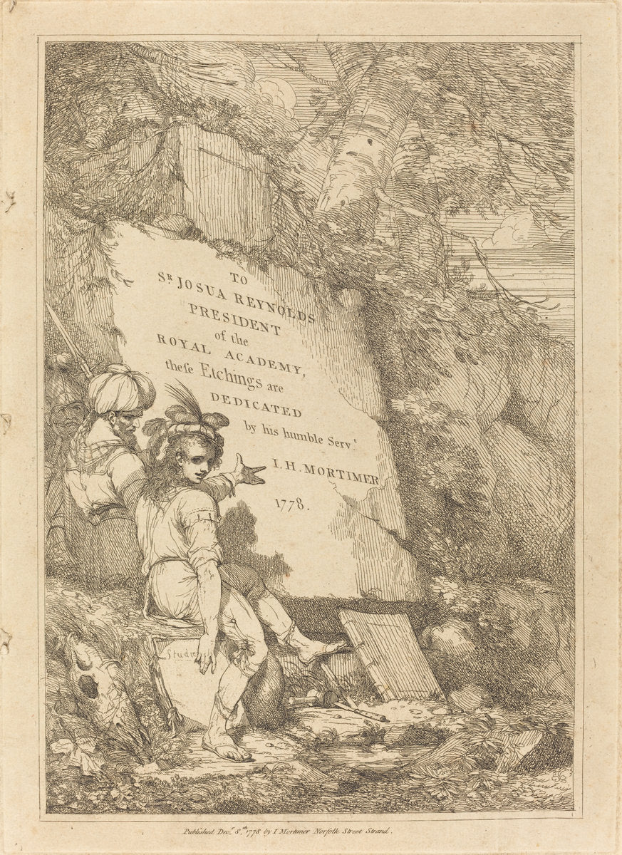Title Page by John Hamilton Mortimer (British, 1740 - 1779), 16X12"(A3)Poster Print