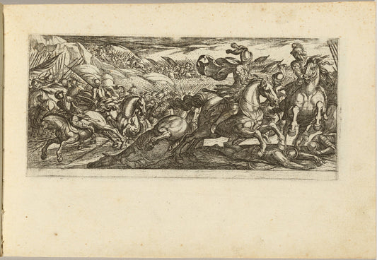 Cavalry Engagement by Antonio Tempesta (Florentine, 1555 - 1630), 16X12"(A3)Poster Print