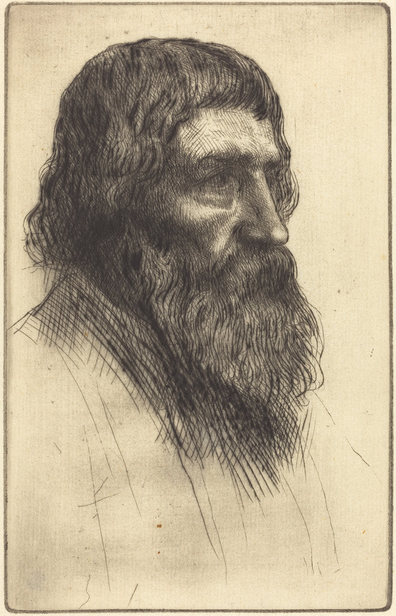 English Peasant (Paysan anglais) by Alphonse Legros (French, 1837 - 1911), 16X12"(A3)Poster Print