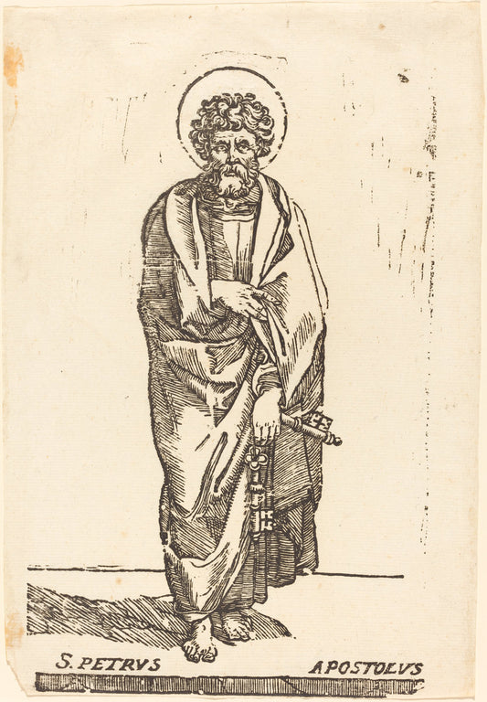Saint Peter by Jacques Stella (French, 1596 - 1657), 16X12"(A3)Poster Print