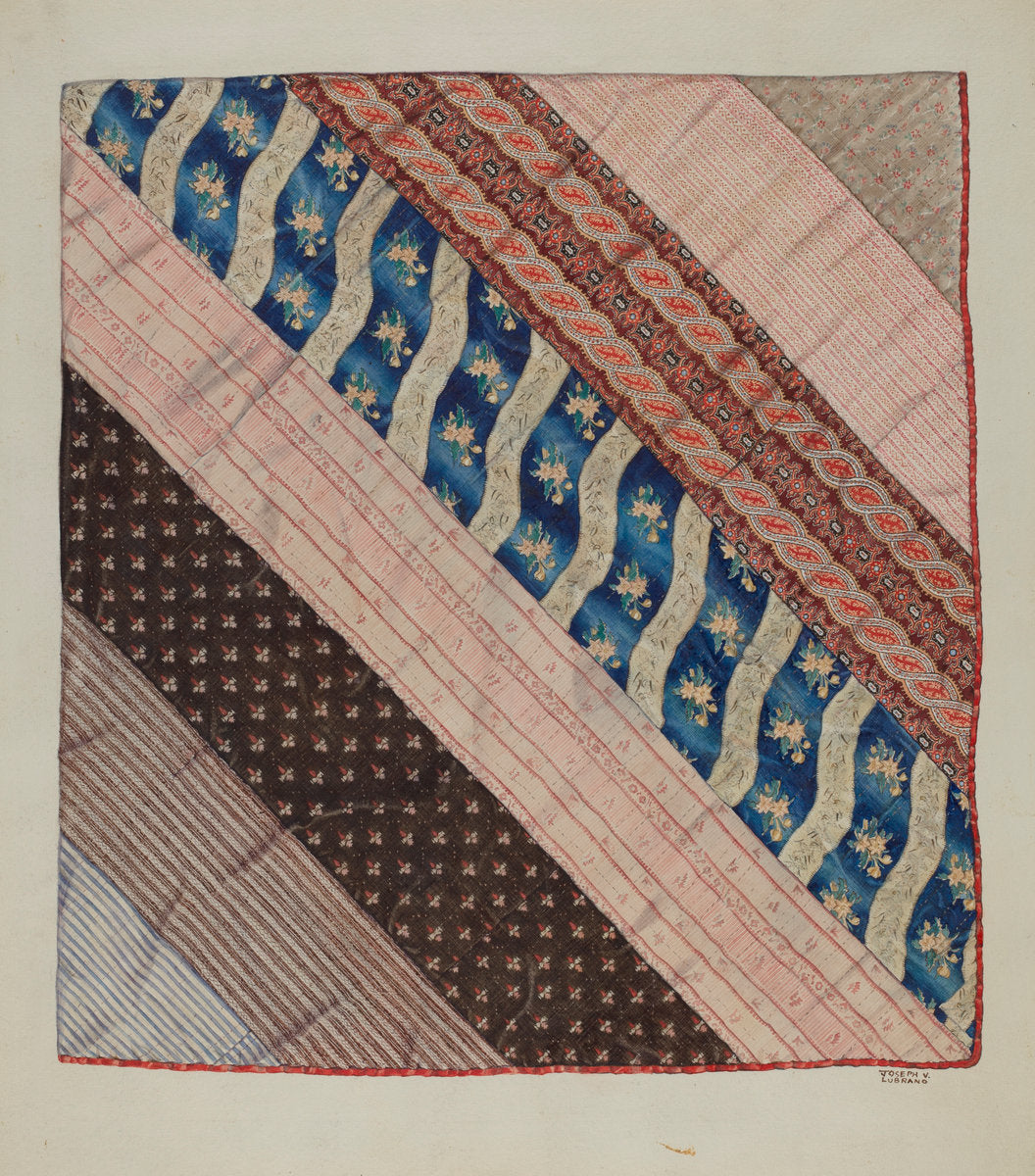 Quilt: Reverse Side by Joseph Lubrano (American, active c. 1935), 16X12"(A3)Poster Print