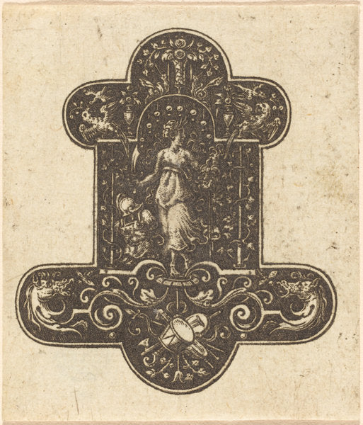 Judith with the Head of Holofernes by Etienne Delaune (French, 1518/1519 - 1583), 16X12"(A3)Poster Print