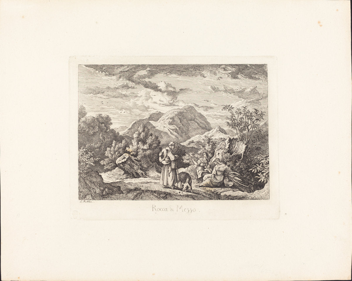 Rocca di Mezzo by Ludwig Richter (German, 1803 - 1884), 16X12"(A3)Poster Print