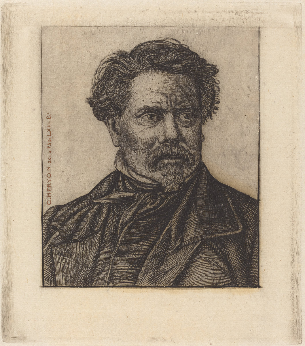 Benjamin Fillon by Charles Meryon (French, 1821 - 1868), 16X12"(A3)Poster Print