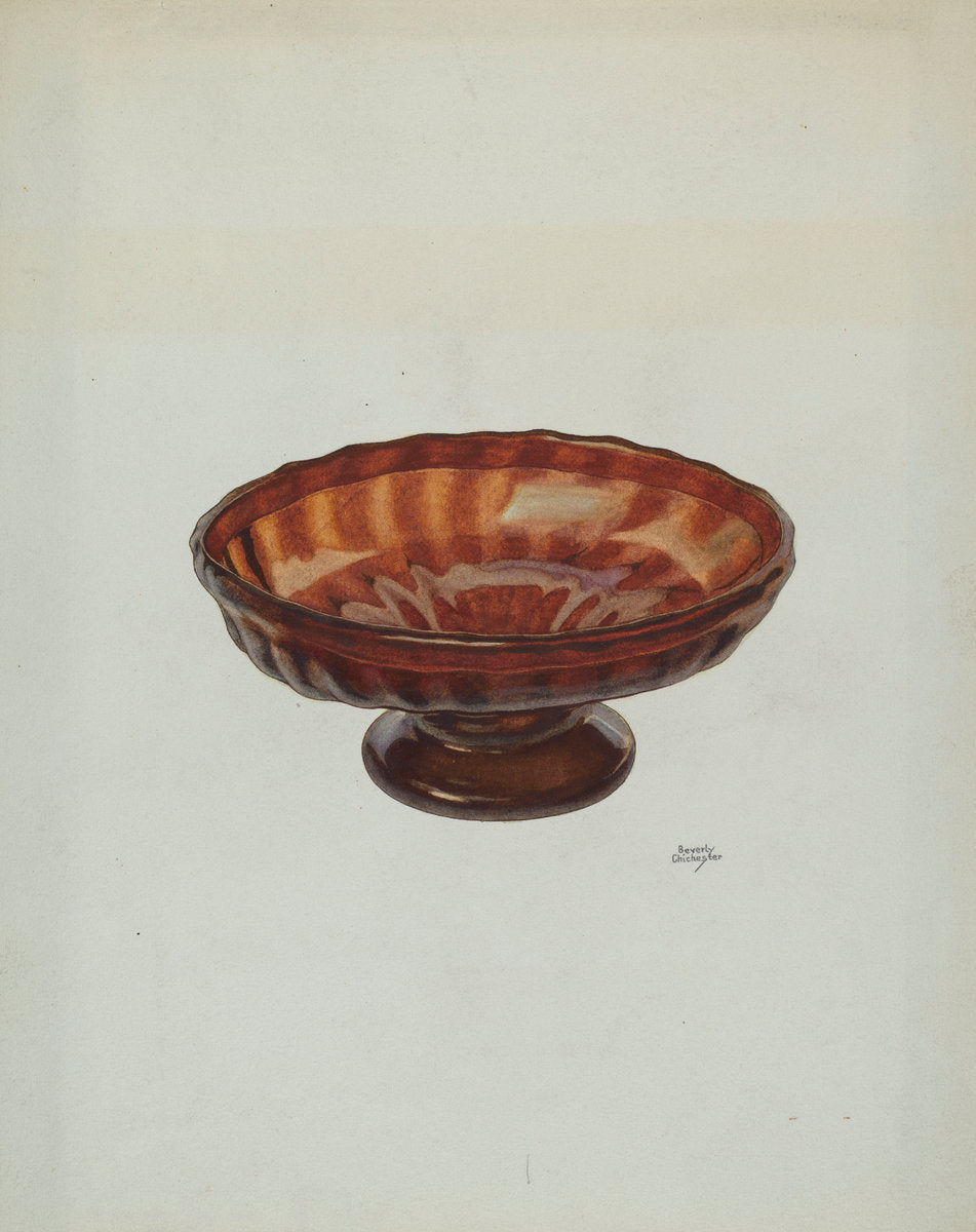 Dish with Foot by Beverly Chichester (American, active c. 1935), 16X12"(A3)Poster Print