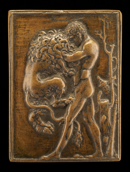 Standing Hercules with the Nemean Lion by Moderno (Veronese, 1467 - 1528), 16X12"(A3)Poster Print
