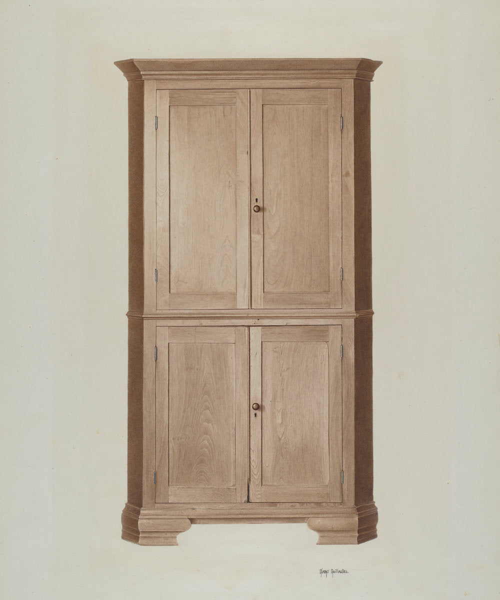 Triangular Corner Safe by Gladys M. Guillaudeu (American, active c. 1935), 16X12"(A3)Poster Print