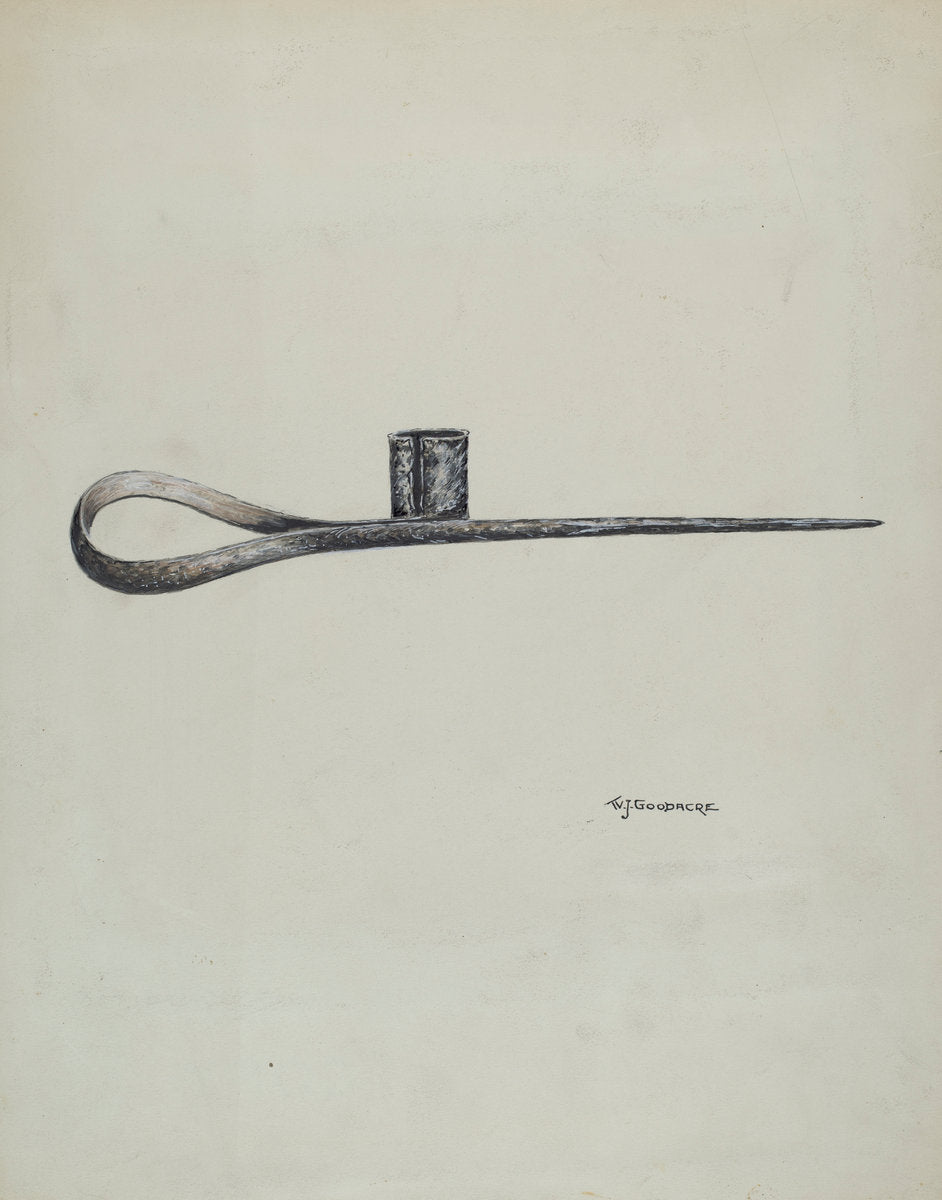 Candle Holder by W.J. Goodacre (American, active c. 1935), 16X12"(A3)Poster Print
