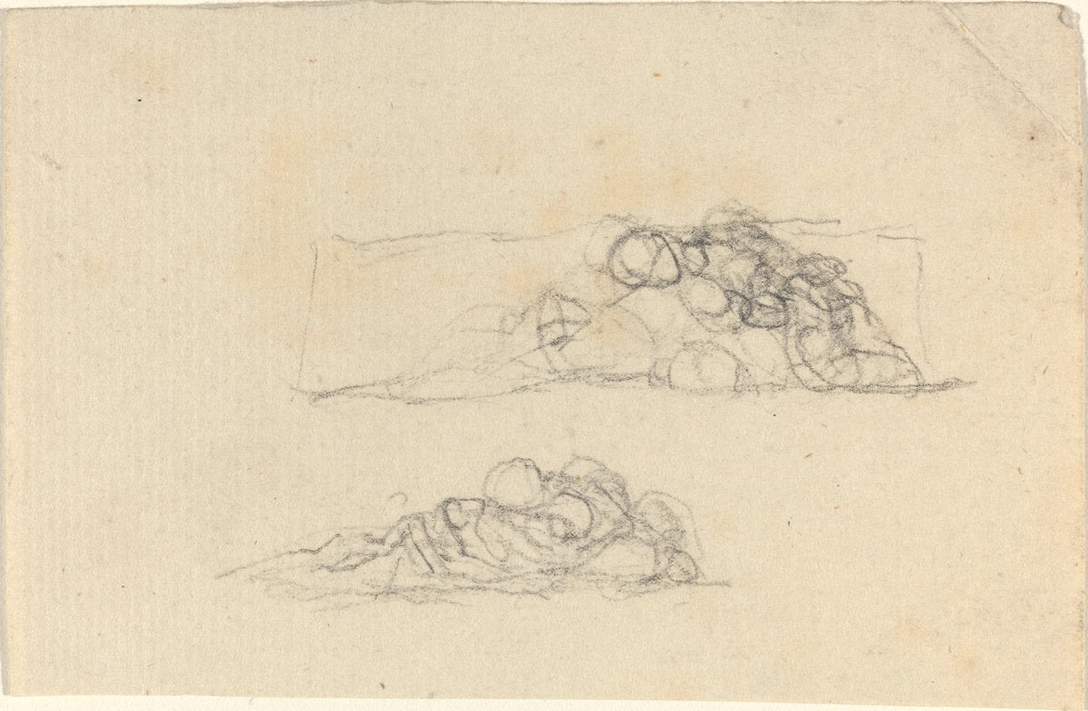 Two Groups of Huddled Figures by John Flaxman (British, 1755 - 1826), 16X12"(A3)Poster Print