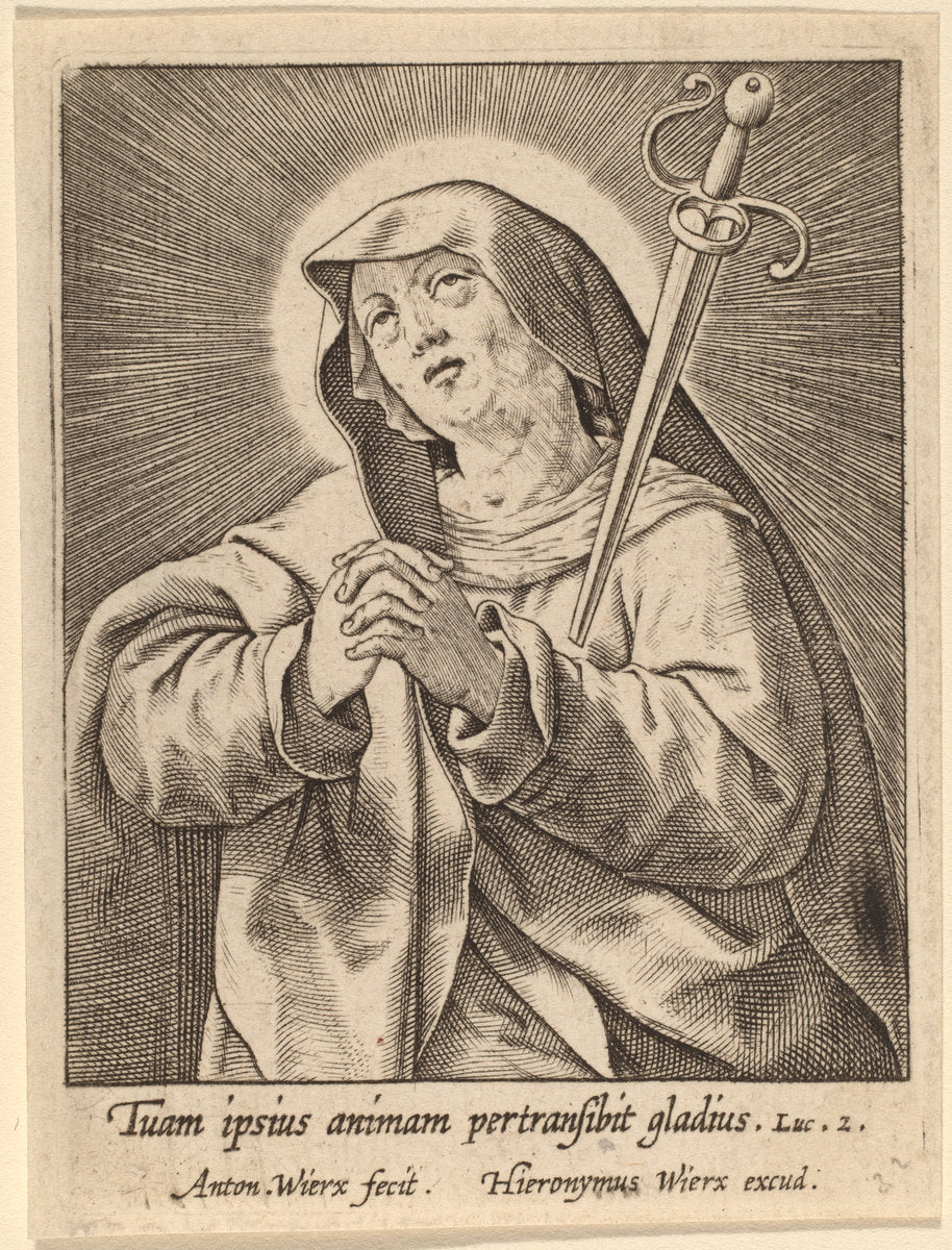 Tuam ipsius animam ... by Antonie Wierix (Flemish, c. 1552 - possibly 1624), 16X12"(A3)Poster Print