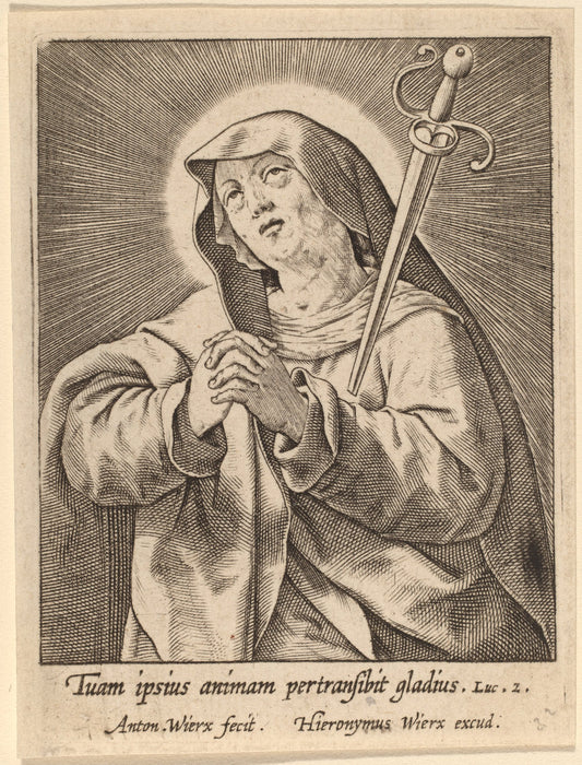 Tuam ipsius animam ... by Antonie Wierix (Flemish, c. 1552 - possibly 1624), 16X12"(A3)Poster Print