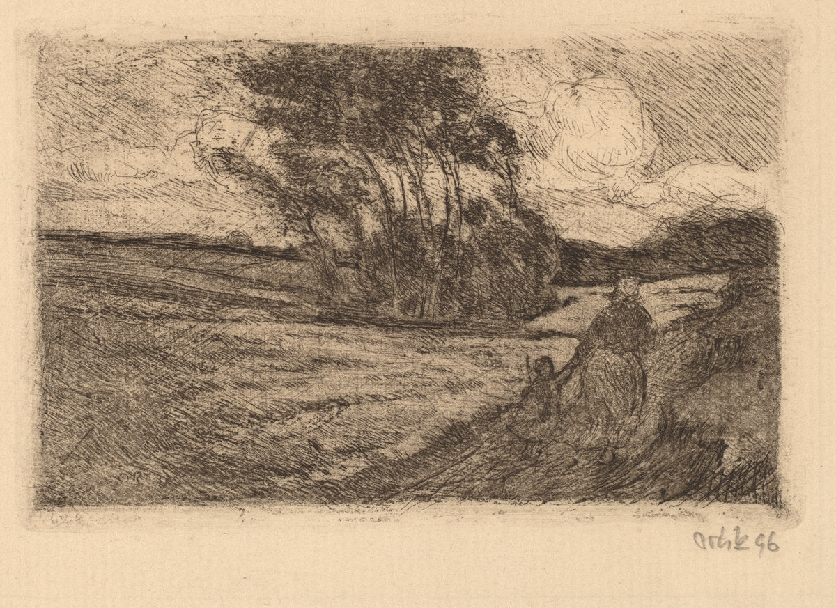 Thunderstorm (Small) by Emil Orlik (German, 1870 - 1932), 16X12"(A3)Poster Print