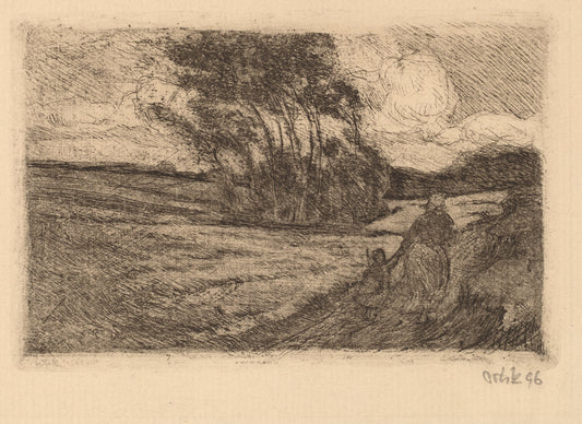 Thunderstorm (Small) by Emil Orlik (German, 1870 - 1932), 16X12"(A3)Poster Print