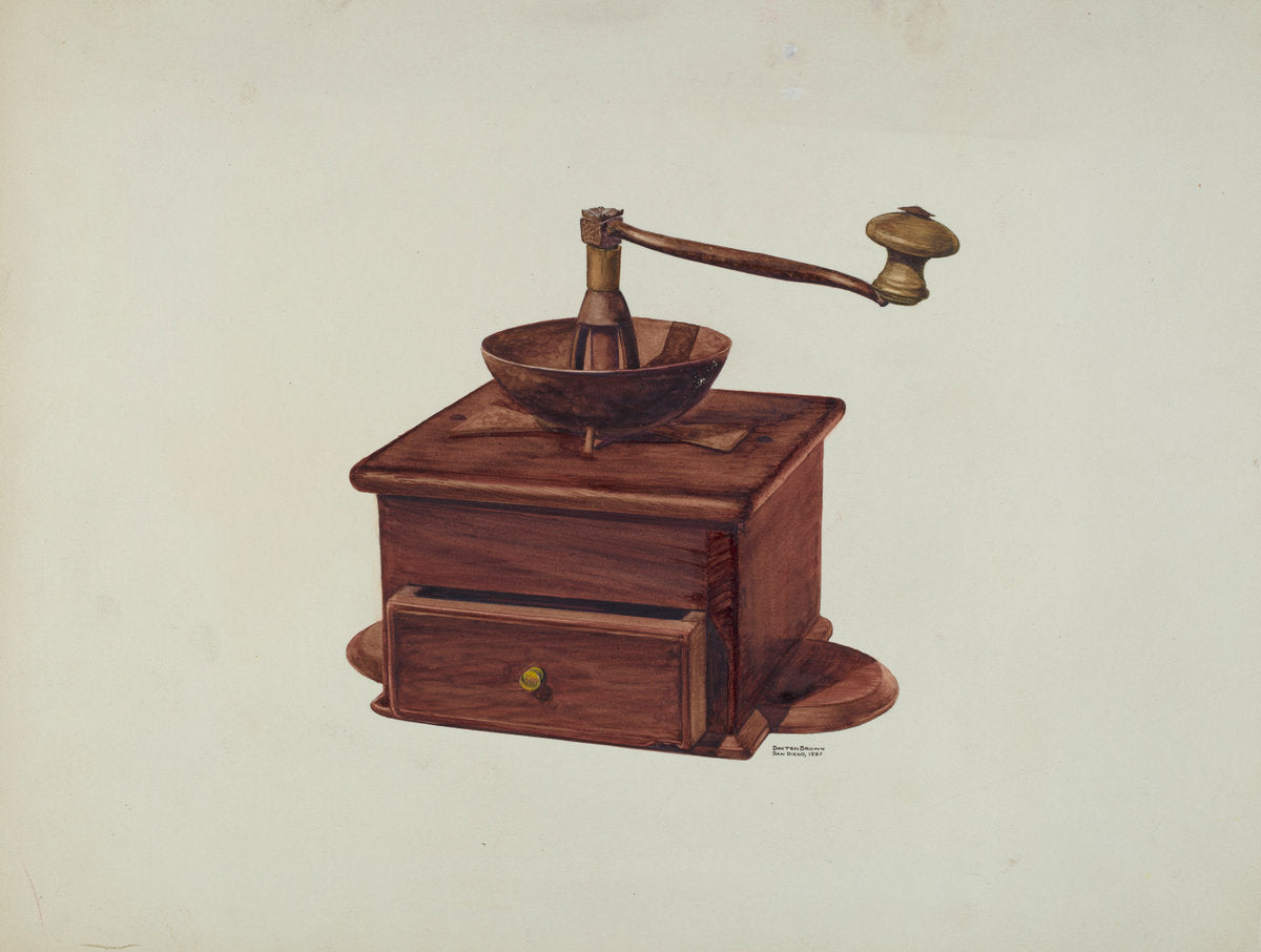 Coffee Grinder by Dayton Brown (American, active c. 1935), 16X12"(A3)Poster Print