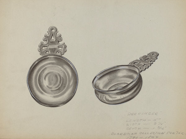 Pewter Toy Porringer by Fred Peterson (American, active c. 1935), 16X12"(A3)Poster Print