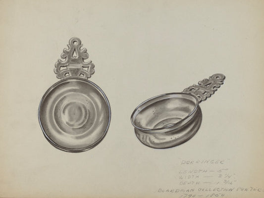 Pewter Toy Porringer by Fred Peterson (American, active c. 1935), 16X12"(A3)Poster Print