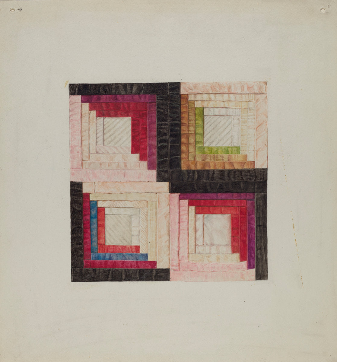 Quilt by Ralph M. Lewis (American, active c. 1935), 16X12"(A3)Poster Print