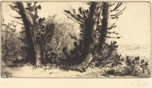 Across Country (A travers champ) by Alphonse Legros (French, 1837 - 1911), 16X12"(A3)Poster Print